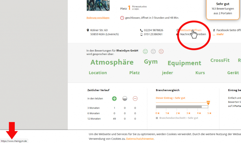 Suchmaschinenoptimierung selbst aufbauen - Linkvorschau bei Mausbewegung auf einer Website